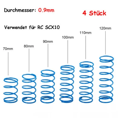 4 Stück Blaue Upgrade Federn - Für RC SCX10 70/80/90/100/110/120mm Stoßdämpfer - Bild 1 von 4