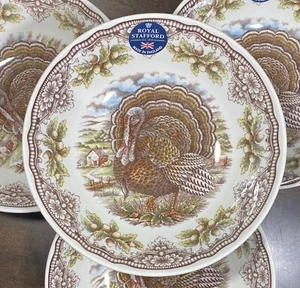 "Juego de 4 bellotas de pavo de acción de gracias Royal Stafford cereal 7,75"" ¡¡NUEVO!!! - Imagen 1 de 5