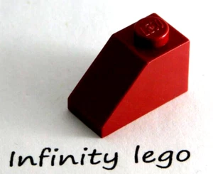 20 LEGO ladrillo pendiente rojo oscuro 1 x 2 (3040) - 20 piezas - Imagen 1 de 3