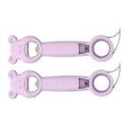 2Pcs 4in1 Can Opener Universal Portable Manual Drinking Be Bottle Purple