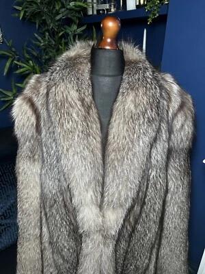 Luxurious Saga Fox Ranched Fur Coat Womens XXL Brown Bemburg Lining - Image 1 of 4