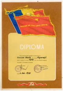 Romania, 1971, Communist Propaganda Diploma - Frontworker, RSR - Picture 1 of 1