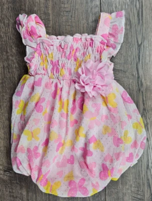 Ropa de bebé niña pato pato ganso 0-3 meses elegante mariposa mameluco conjunto Foto 1 de 3