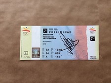 Barcelona Olympics Tennis 1992 Ticket Signed Jordi Arrese