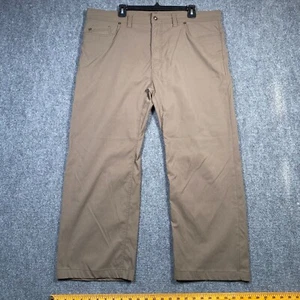Pantalones Prana Para Hombre 40x30 Calce Ajustado Marrón Elástico Algodón Poliéster 5 Bolsillos Senderismo - Imagen 1 de 12