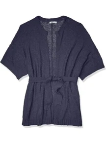 NEW WOMENS SZ Med Large DARK Blue DENIM UGG KENNEDY PONCHO SWEATER CARDIGAN WRAP - Picture 1 of 6