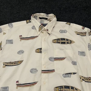 Camisa Ralph Lauren Chaps para hombre L botes de fila con botones - Imagen 1 de 9