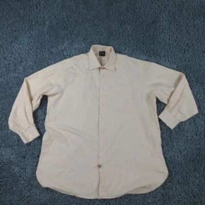 Camisa de vestir Jos A Bank para hombre 17-34 blanca melocotón pata de gallo abotonada Foto 1 de 4