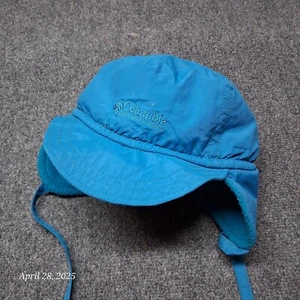 VTG Columbia Fleece Lined Winter Hat Blue Youth Size Large / XL - Picture 1 of 4