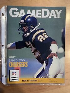 Game Day Magazine Program 49ers Vs Chargers 9/8/91 Gill Byrd