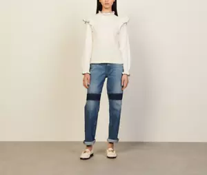 Sandro Paris Women's Blouse Size 1 / S Ruffles SFPTS00934 - Picture 1 of 11