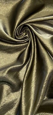 Gold Black Metallic Organza Fabric 58'' PRICE PER METER - Image 1 of 2