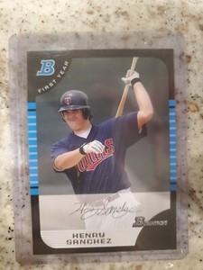 2005 BOWMAN DRAFT HENRY SANCHEZ KEVIN SLOWEY WRONG BACK ERROR CARD READ 1/1 ?