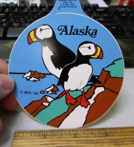 Vintage Alaska Aufkleber Aufkleber, 4 Zoll breit, tolles Souvenir, arktischer Papageientaucher Vogel - Bild 1 von 1