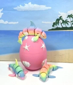 Juguetes inquietos articulados coloridos y lindos orca y huevo impresos en 3D para animales marinos - Imagen 1 de 7