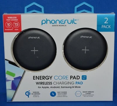 Phonesuit Energy Core Wireless Charging Pad 2-Pack Apple Samsung Android - Image 1 of 2