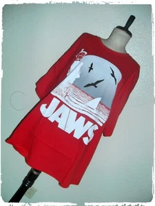 JAWS Shark Steven Spielberg Red Screened Lightly Distressed Tee 3X - Picture 1 of 7