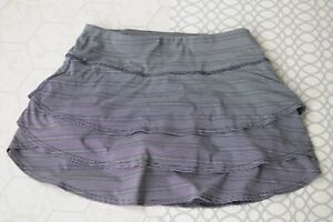 Athleta Swagger Tier Ruffle Blue Skort Skirt Tennis Dot Stripe Size Small S 