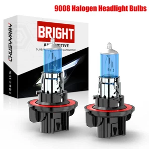 2x H13 9008 Halogen 1 Pair Headlight White Light Bulbs High Low Beam HID 6000K - Foto 1 di 12