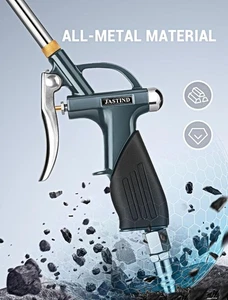 Pistola sopladora de aire de alta presión, pistola sopladora de boquilla de aire larga de extensión de 19-28 pulgadas con - Imagen 1 de 7