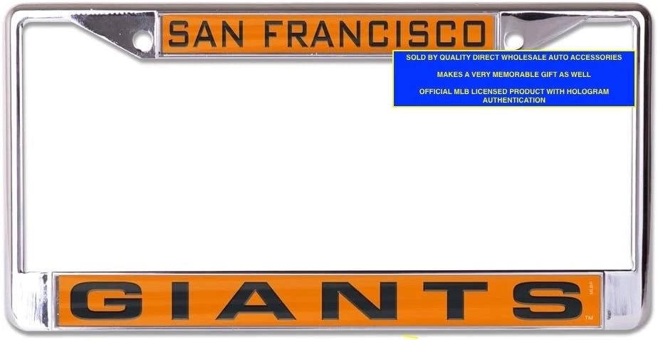 SF GIANTS BASEBALL  ✅ AUTHENTIC MLB Metal License Plate Frame 🚚💨BEST GIFT 🎁 - Image 1 of 1