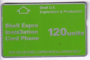 OFFSHORE ECOSSE TELECARTE / PHONECARD .. SHELL EXPRO 120U L&G 944M NOTCHED - Picture 1 of 2
