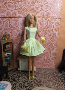 Vintage Barbie Clone Outfit - Dress Purse, Shoes, Drink/Cup - Picture 1 of 17