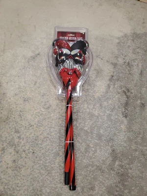Krazed Jester Cane Staff Harley Black Red Costume Halloween Cosplay Adult Teen - Image 1 of 4