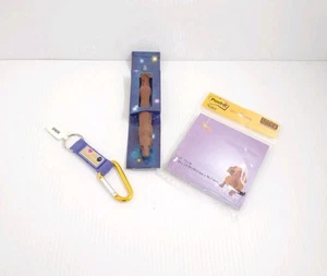 Dackel Doxie Hund Post-it Notizblock lila Geschenkset Stift handbemalt Schlüsselanhänger - Bild 1 von 17