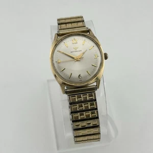 Vintage 1950s Wittnauer 10K Gold Filled Manual Watch REPAIR Wristwatch w Band - Picture 1 of 15
