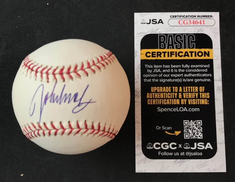 John Smoltz Signed Rawlings Ball JSA w/COA #29 MLB Pitcher Atlanta Braves HOF! - Image 1 of 4