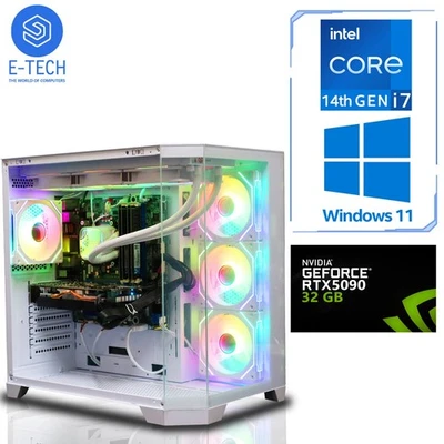 Gaming PC Intel i7 14700KF 64GB DDR5 32GB NVIDIA RTX 5090 2TB M.2 SSD Windows 11 - Image 1 of 4