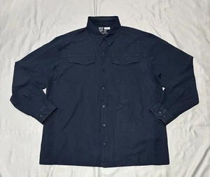 5.11 Tactical Shirt Mens Large Navy Long Sleeve Snap Chest Pockets 72417-787 - Picture 1 of 12