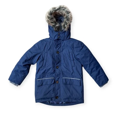 Parka Boden Kids azul marinho impermeável tamanho 8-9 anos - Imagem 1 de 4