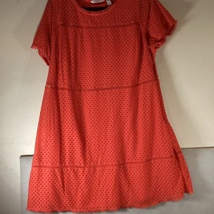 Vestido para mujer Isaac Mizrahi X-grande ojales color amapola línea A - Imagen 1 de 5