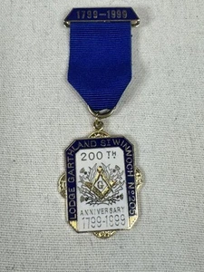 1799–1999 Lodge Garthland St. Winnoch Masonic 200th Anniversary Medal - Picture 1 of 7