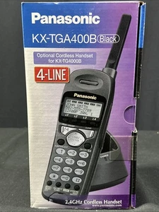 Panasonic KX-TGA400B czarna 4-liniowa słuchawka bezprzewodowa 2,4 GHz - Zdjęcie 1 z 15