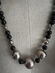 Vintage Onyx And Sterling Silver Balls - Picture 1 of 13
