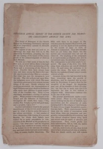 1893 15th annual REPORT CHURCH SOCIETY for promoting CHRISTIANITY AMONGST JEWS - Picture 1 of 8