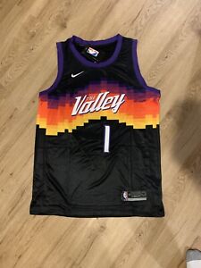 Nike Devin Booker Phoenix Suns The Valley Custom Stitched Jersey Men’s Large