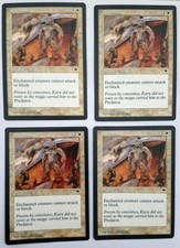 MTG Magic the Gathering PACIFISM X4 (Tempest White) Enchant Creature