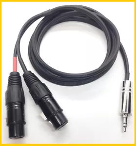 3,5 mm Miniklinke auf 2 x XLR Female Kabel in vers. Längen - Bild 1 von 2