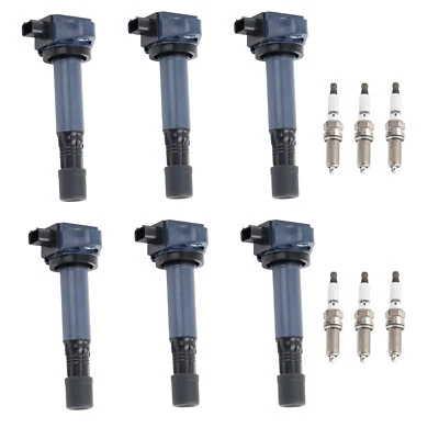 Pack of 6 Ignition Coil + Spark Plugs For Honda Pilot Acura RDX 2016-2018 UF713 - Image 1 of 4