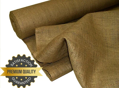 3 Metres 40" Wide 10oz Quality Hessian Upholstery Fabric Art Craft School Notice - Image 1 of 4