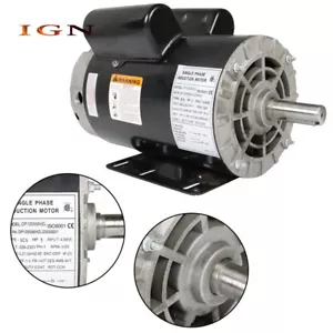 5HP 7/8" 230V Shaft Air Compressor Duty Electric Motor 3450 RPM Single Phase - Picture 1 of 24