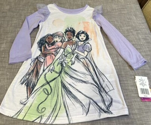 Disney Princess Long Sleeve Nightgown Girls Size 4 NWT $40 - Picture 1 of 8