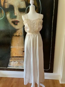 40er Jahre Satin Braut Nachthemd - S - Vintage Braut Nachthemd Satin - - Bild 1 von 22