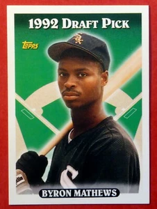 1993 Topps Byron Mathews BLANK BACK #612 (White Sox) Error - Picture 1 of 1