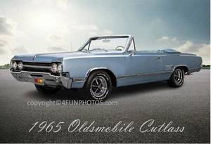 1965 Oldsmobile Cutlass Muscle Car Hot Rod 13" x 19" großes Poster Größe Foto B - Bild 1 von 3