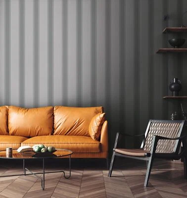 Papel pintado no tejido Michalsky rayas patrón gris antracita 39983-3 (4,90£/1m² Foto 1 de 4